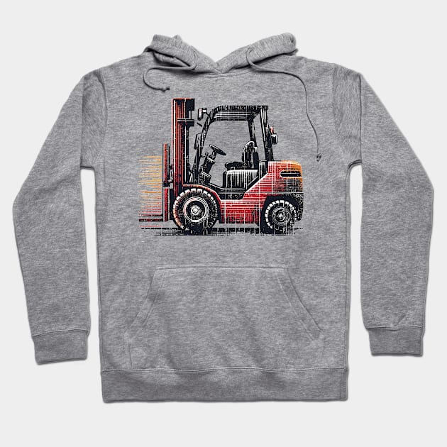 Forklift Hoodie by Vehicles-Art